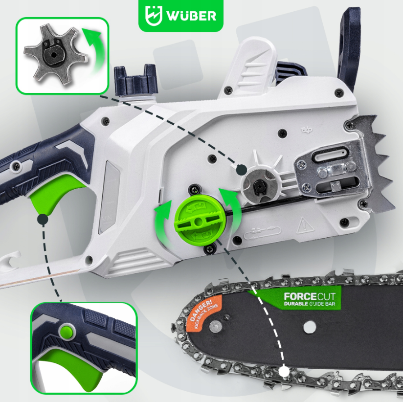 Пила електрична ланцюгова Wuber 2000 Вт (2135837416) - фото 8 Пила електрична ланцюгова Wuber 2000 Вт (2135837416) - фото 8