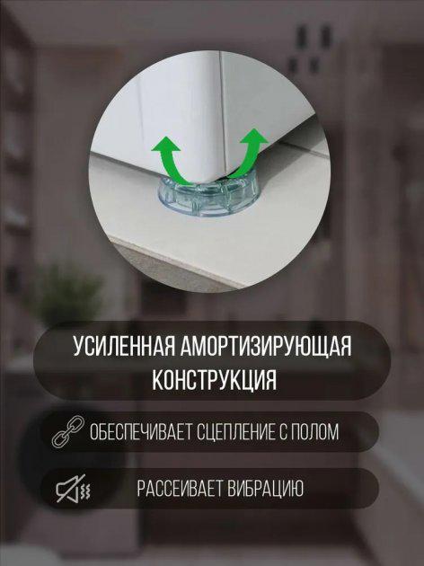 Підставки антивібраційні для пральної машини 4 шт. ПВХ/гума (358889613) - фото 3