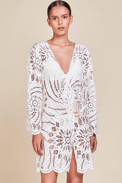 Туніка пляжна Aguaclara L Білий (Encaje-87)