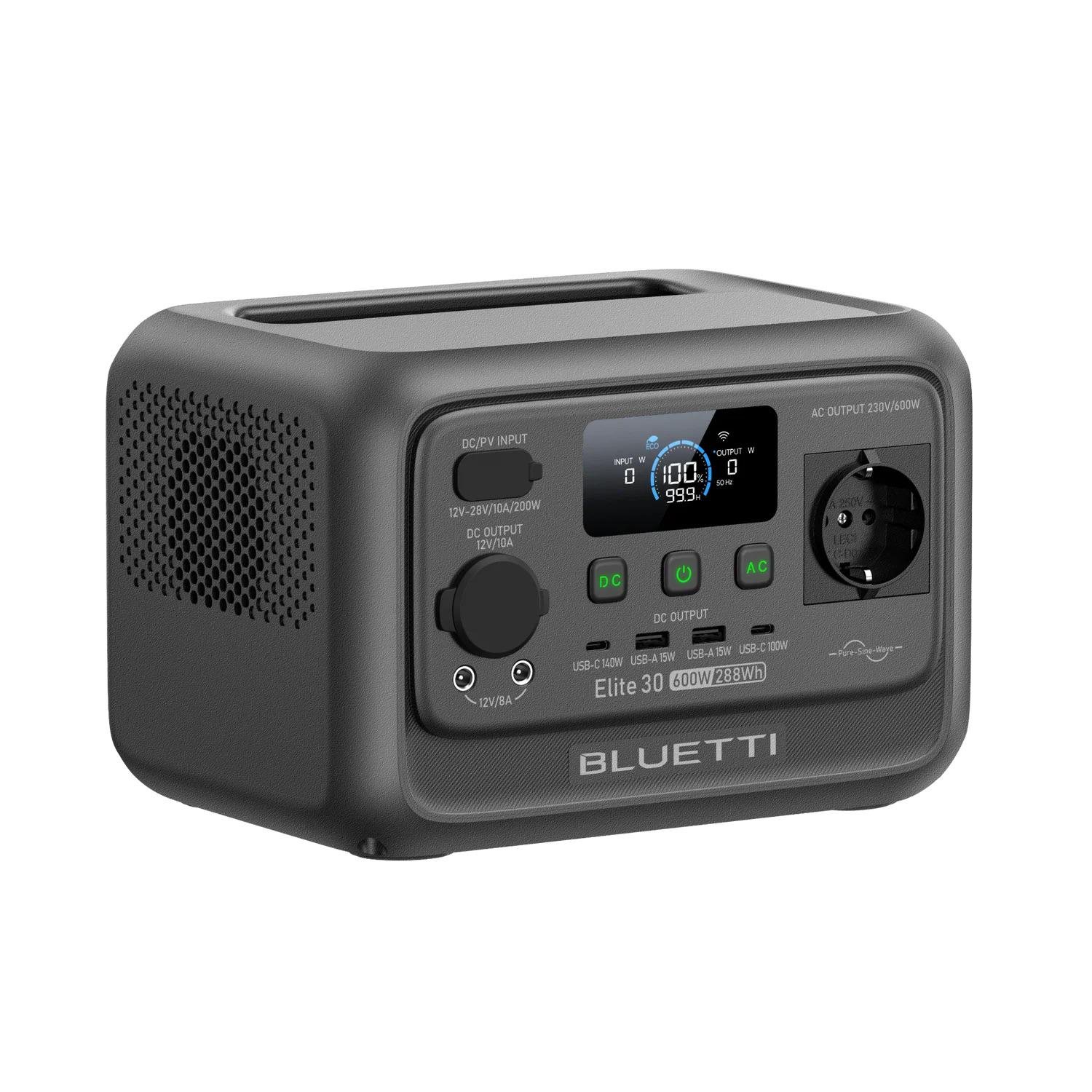 Зарядная станция портативная BLUETTI Elite 30 V2 Portable Power Station 288 Wh/600 Вт (LR-BLU-EL30V2-288-600) Зарядная станция портативная BLUETTI Elite 30 V2 Portable Power Station 288 Wh/600 Вт (LR-BLU-EL30V2-288-600)