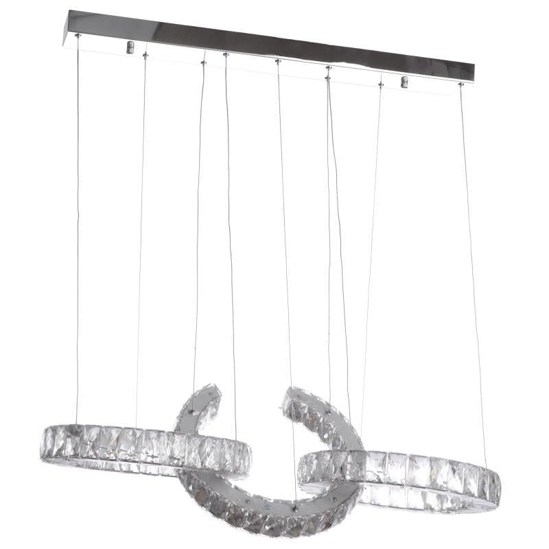 Люстра светодиодная Brille BL-365S/70 W LED подвесная хрустальные кольца