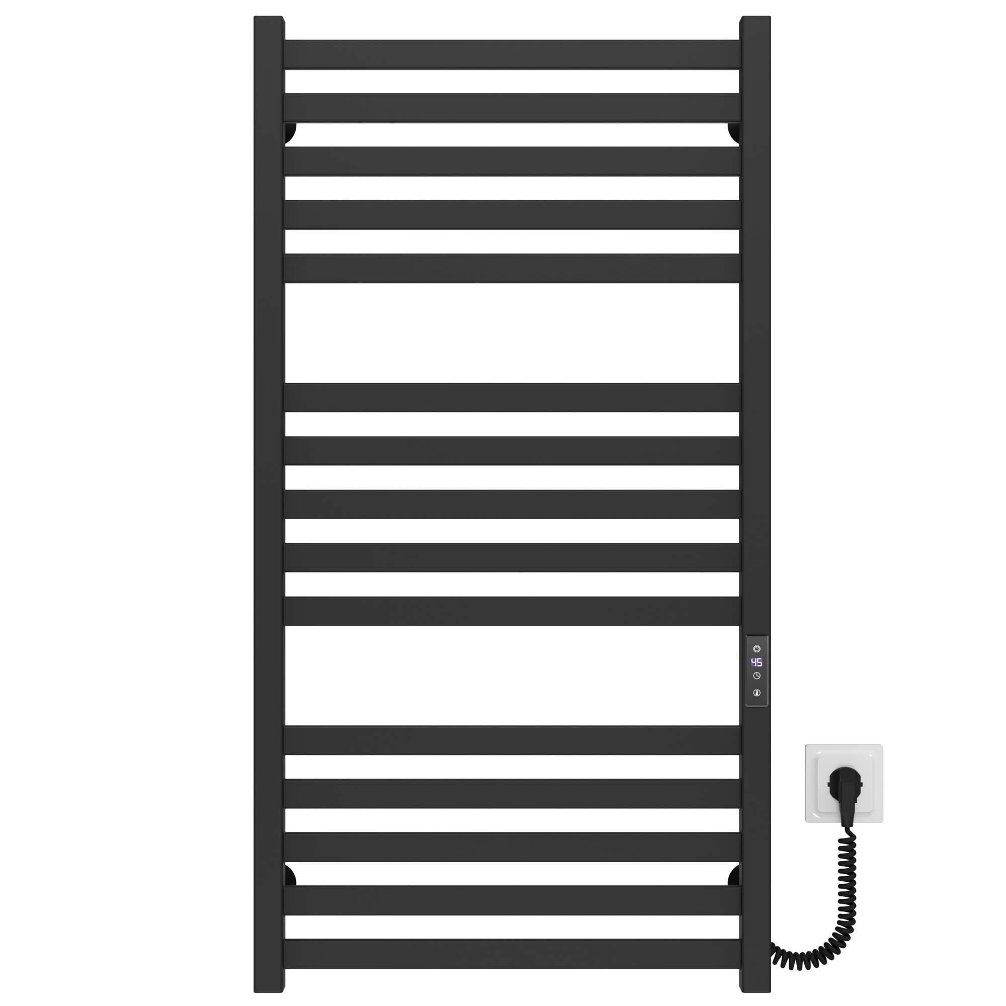 Полотенцесушитель электрический Deffi Magnus П15 JD04 правое подключение нержавеющая сталь 600х1000 мм Черный (A.MA.100.60.15.E.B.R.2)