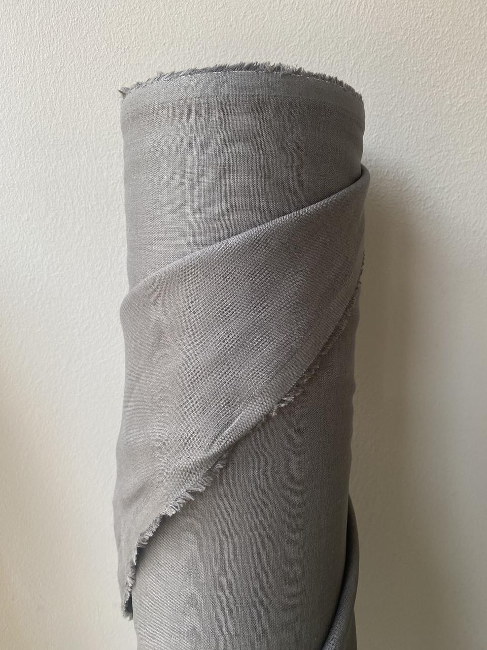 Ткань рубашечно-платьевая LINEN PLUS 100% лен 143 см 123 Графитный