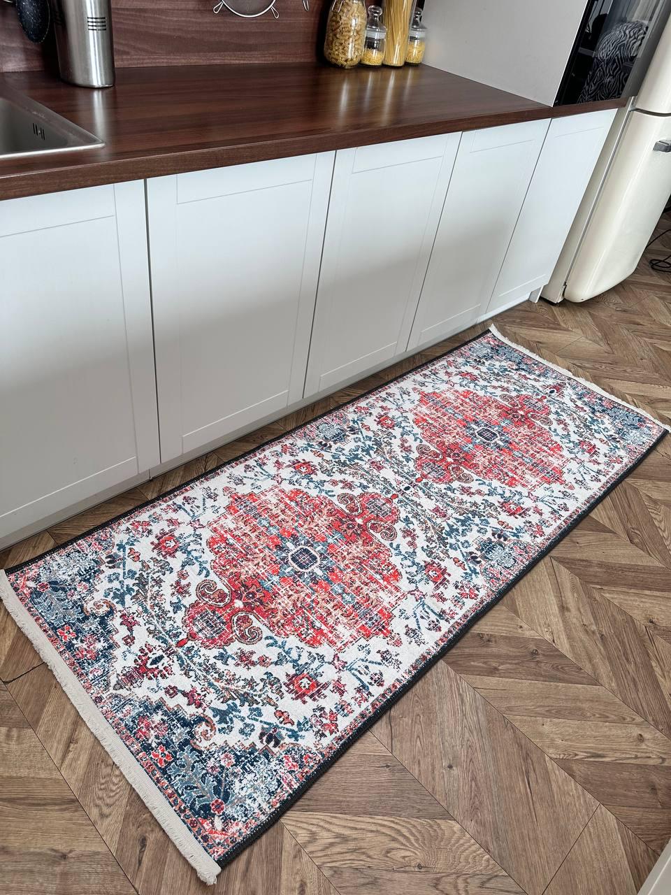 Килим безворсовий з шенілу та бавовни антиковзаючий 120х180 см (185)