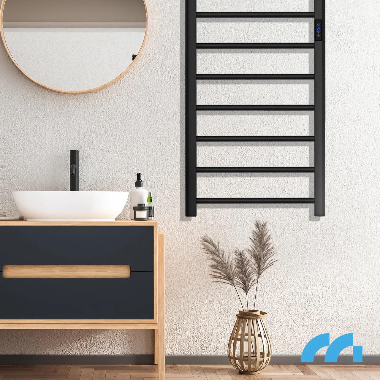 Електрична рушникосушка Maltec з термостатом і таймером 2в1 200W Black (BH200W) - фото 10