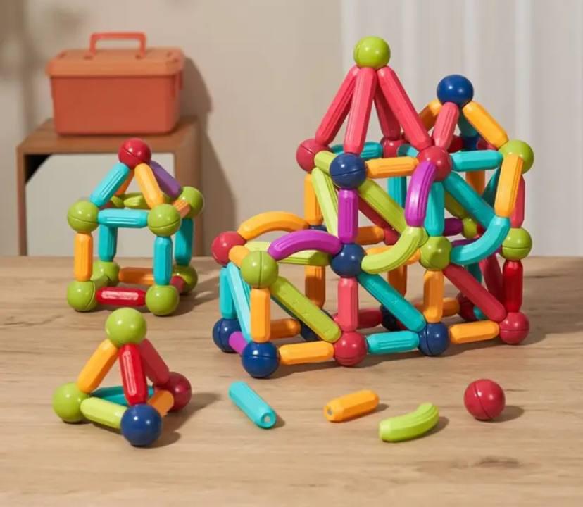 Конструктор 3D дитячий магнітний 64 шт. (2806413) - фото 2 Конструктор 3D дитячий магнітний 64 шт. (2806413) - фото 2