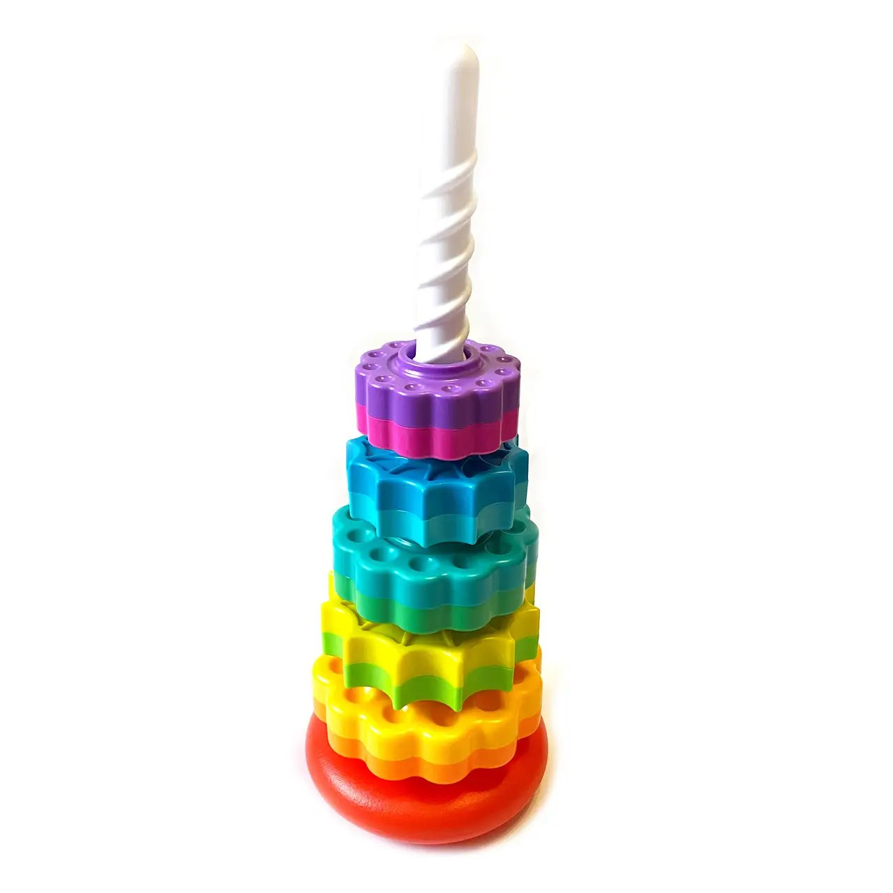 Пирамидка детская развивающая винтовая тактильная Fun Game 28948 с 5 шестернями (1859078388)