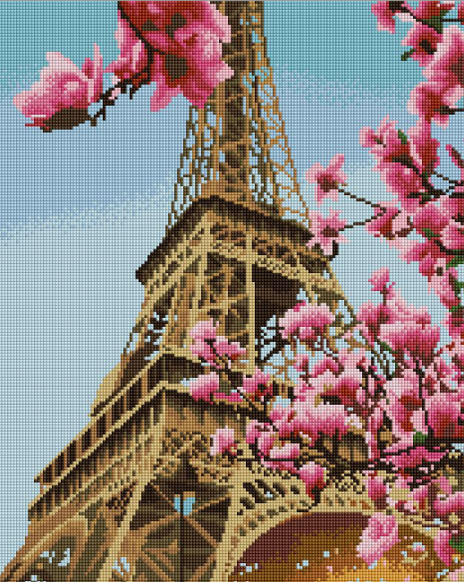 Алмазная мозаика Brushme Весна в Париже на холсте с подрамником 40х50 см (DBS1005)