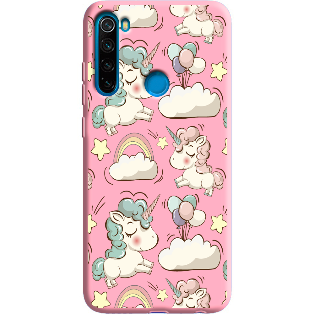 Чехол Boxface Xiaomi Redmi Note 8 Unicorns Розовый силикон (38214-cc2-38684) - фото 1