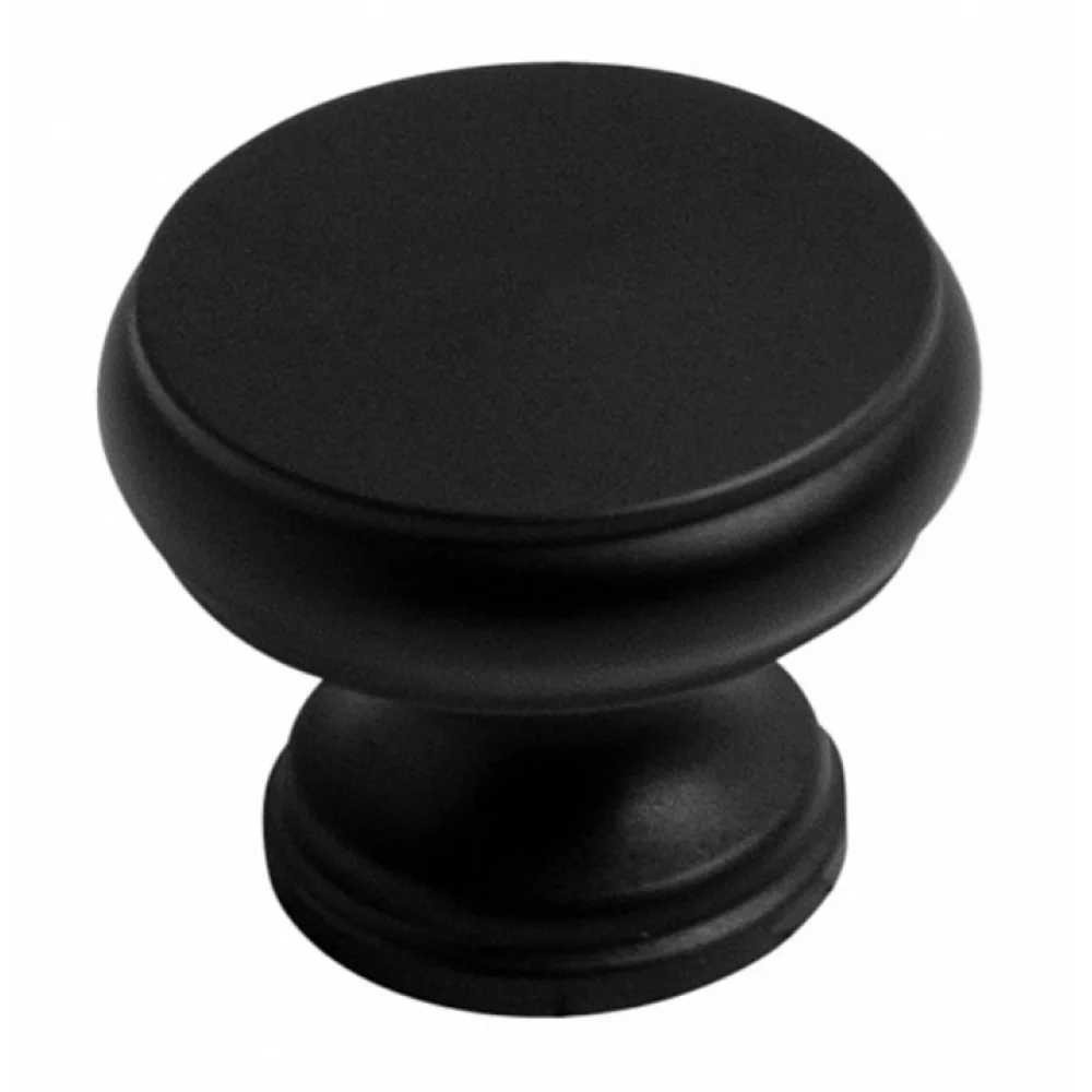 Меблева ручка-кнопка кругла Sigma 23 мм Чорний (MR0552)