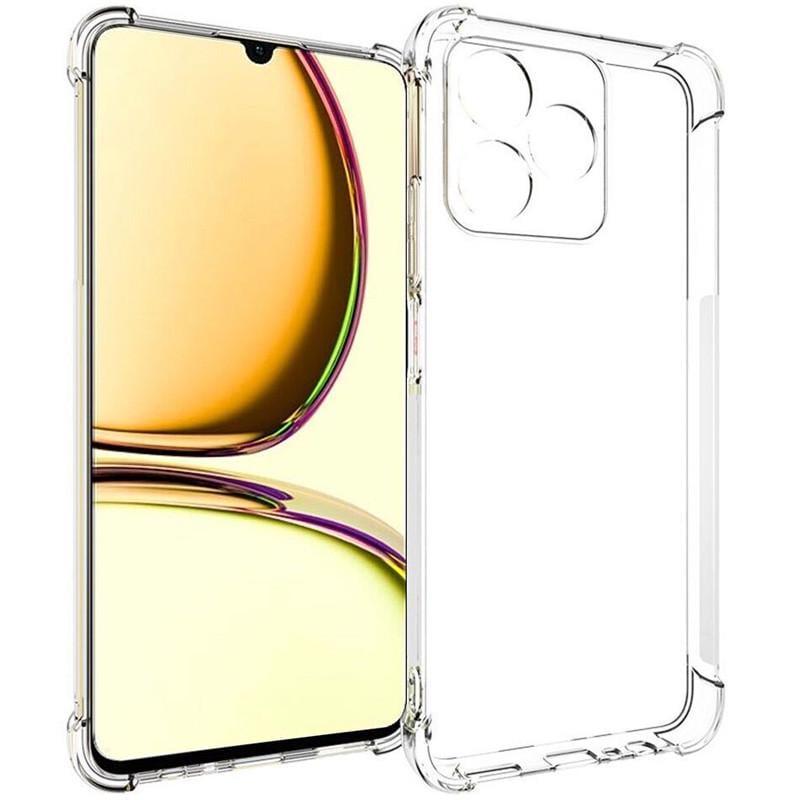 Противоударный TPU чехол GETMAN Ease logo усиленные углы Full Camera для Realme C53 Бесцветный (Прозрачный)
