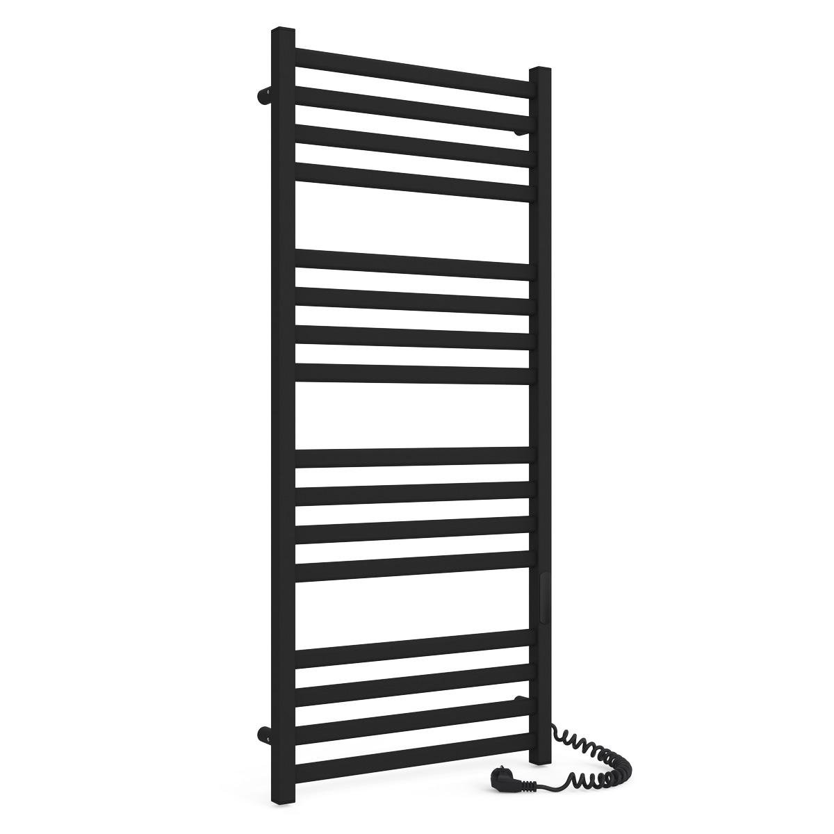 Полотенцесушитель электрический для ванной Laris Майнц ЧФ 16 500х1200 мм Е с Wi-Fi из стали Черный (147-127-73207884)