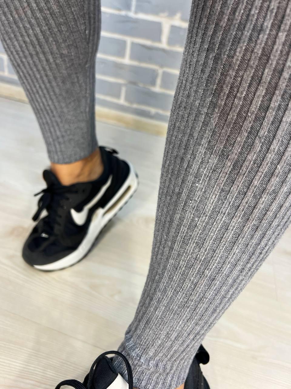Лосины женские U 6157 рубчик теплые вязка OS Серый (2997) - фото 5 Лосины женские U 6157 рубчик теплые вязка OS Серый (2997) - фото 5