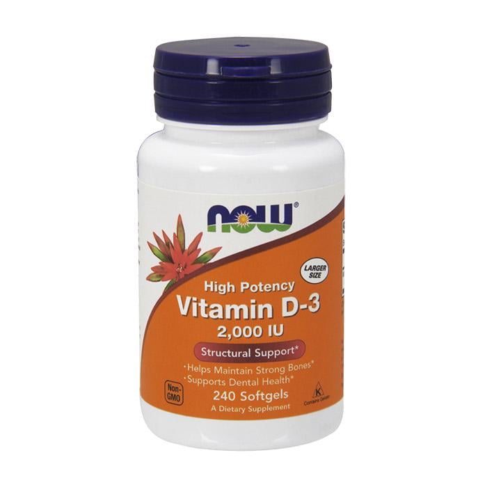 Витамин Д3 2000 МЕ Now Foods Vitamin D-3 50 mcg 2000 IU 240 softgels