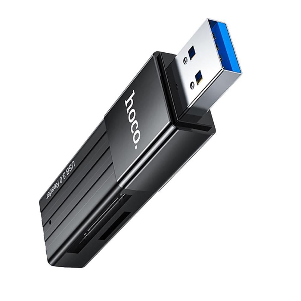 Кардрідер Hoco HB20 Mindful 2в1card reader USB3.0 Чорний (2818619023)