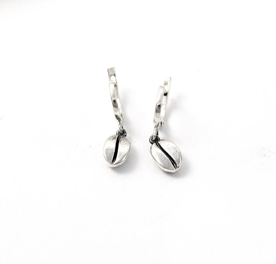 Серьги Maxi Silver 9222 Кофейное зерно (89222)