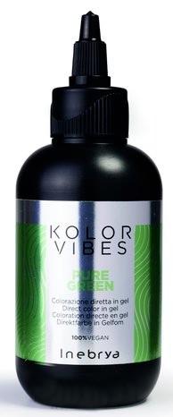 Окрашивающий гель для волос Inebrya Kolor Vibes Direct Color in Gel Pure green Чистый зеленый 150 мл