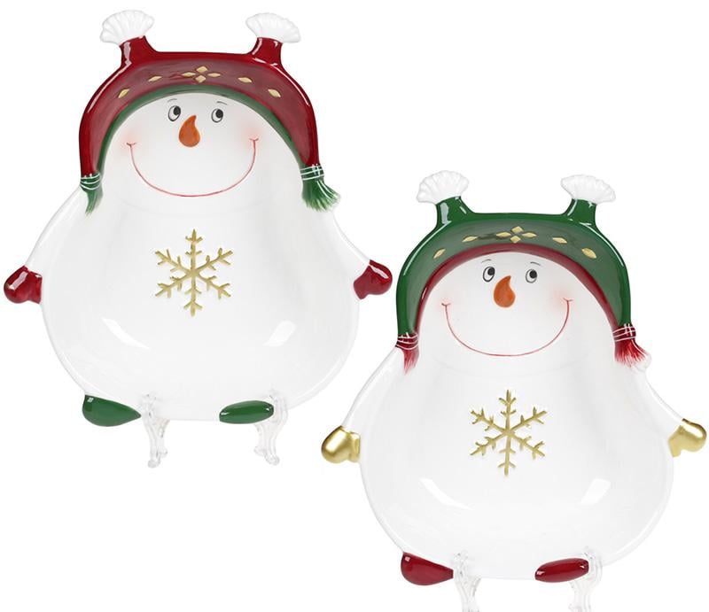 Набор керамически пиал Озорной снеговик 500 мл 2 шт. (BD-834-277) - фото 1