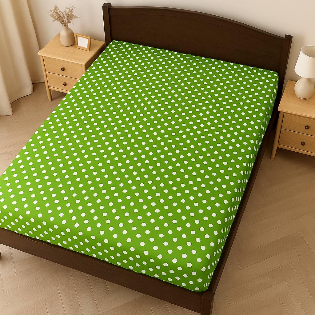 Простынь Горох на резинке безь 160х200 см (G-gr1204a/x160)