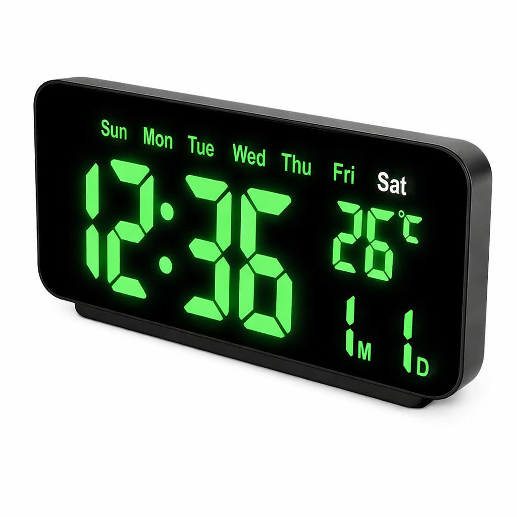 Часы настольные электронные VST 912-4 LED USB Зеленый (31576645)