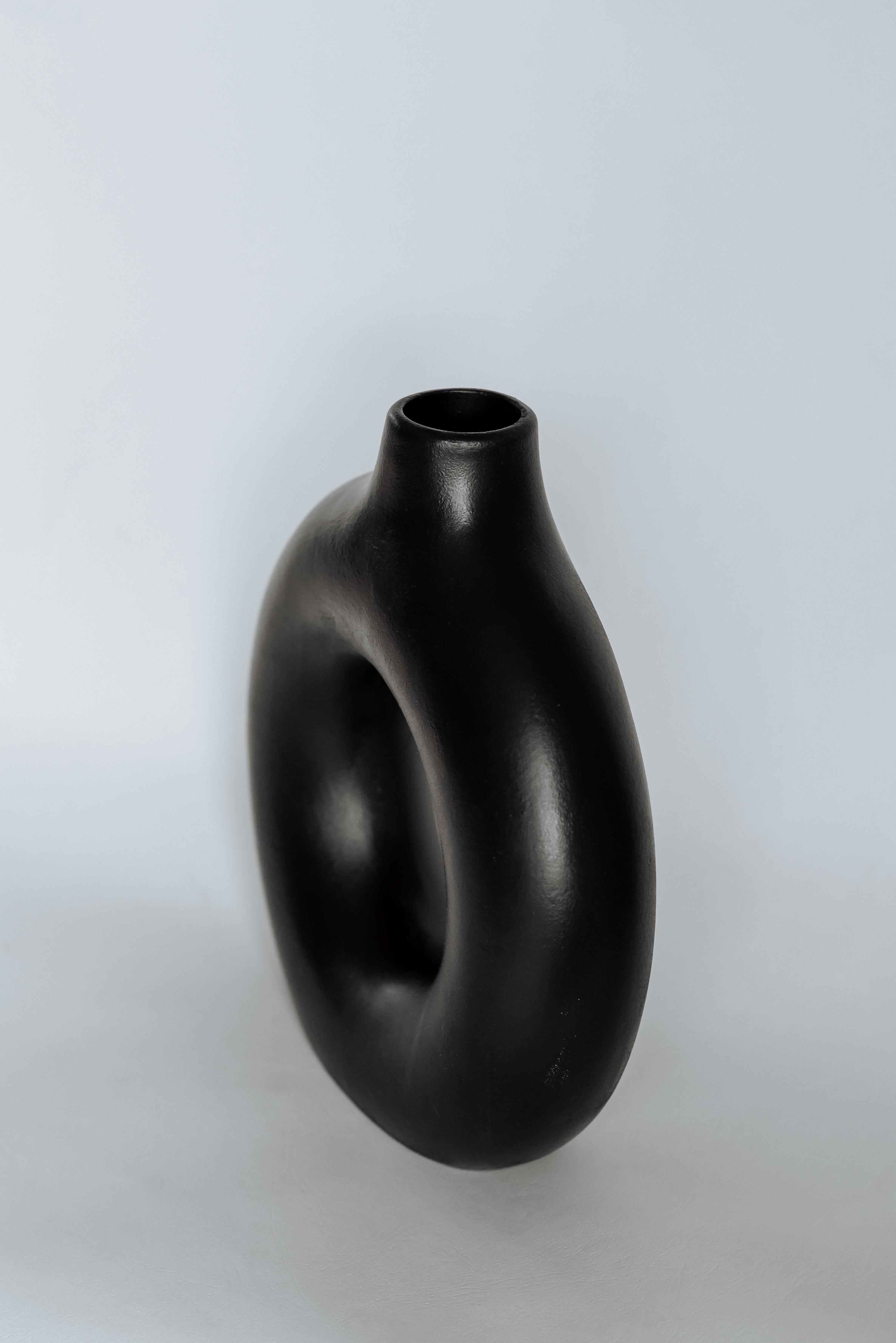 Ваза гіпсова Луна L Чорний - фото 5