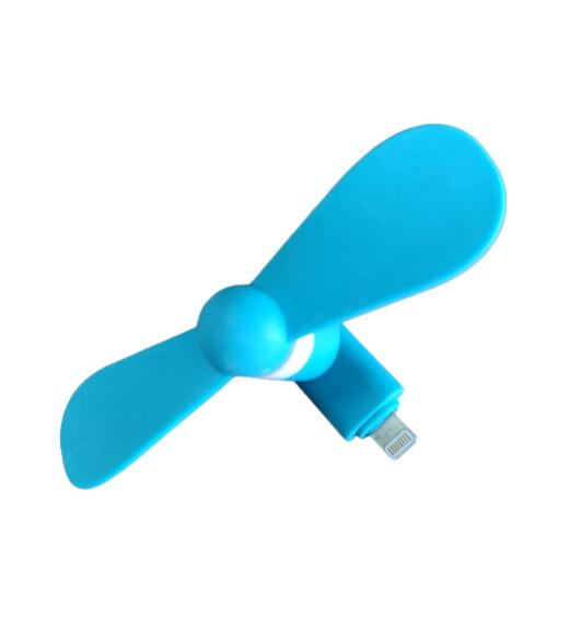 Вентилятор для телефона Mini Fan Lightning Блакитний