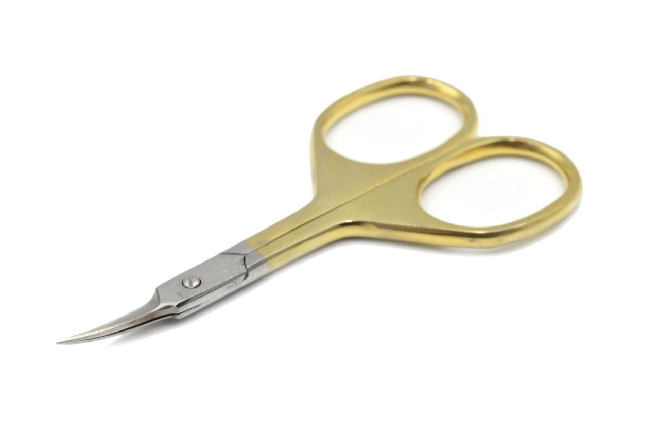 Ножницы маникюрные для кутикулы Beauty Luxury HM-20 изогнутые Золотой