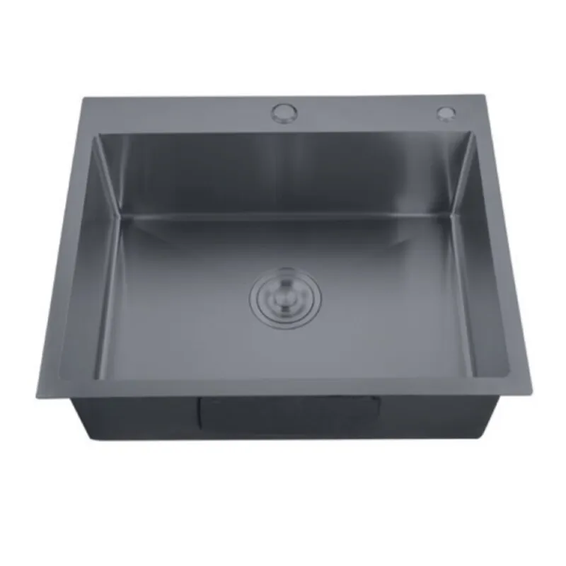 Мойка для кухни Zerix ZH5050-215 Nano-Black 3.0/0.8 из нержавеющей стали (MX1582)