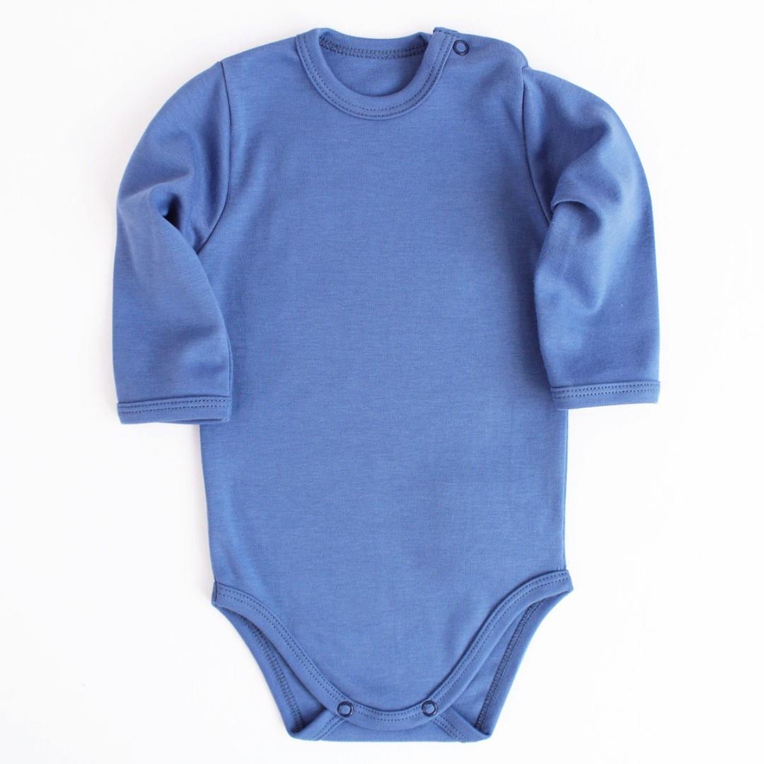 Боди с длинным рукавом 100 повседневный вариант одежды 80 см 12 мес Синий (2679644917)