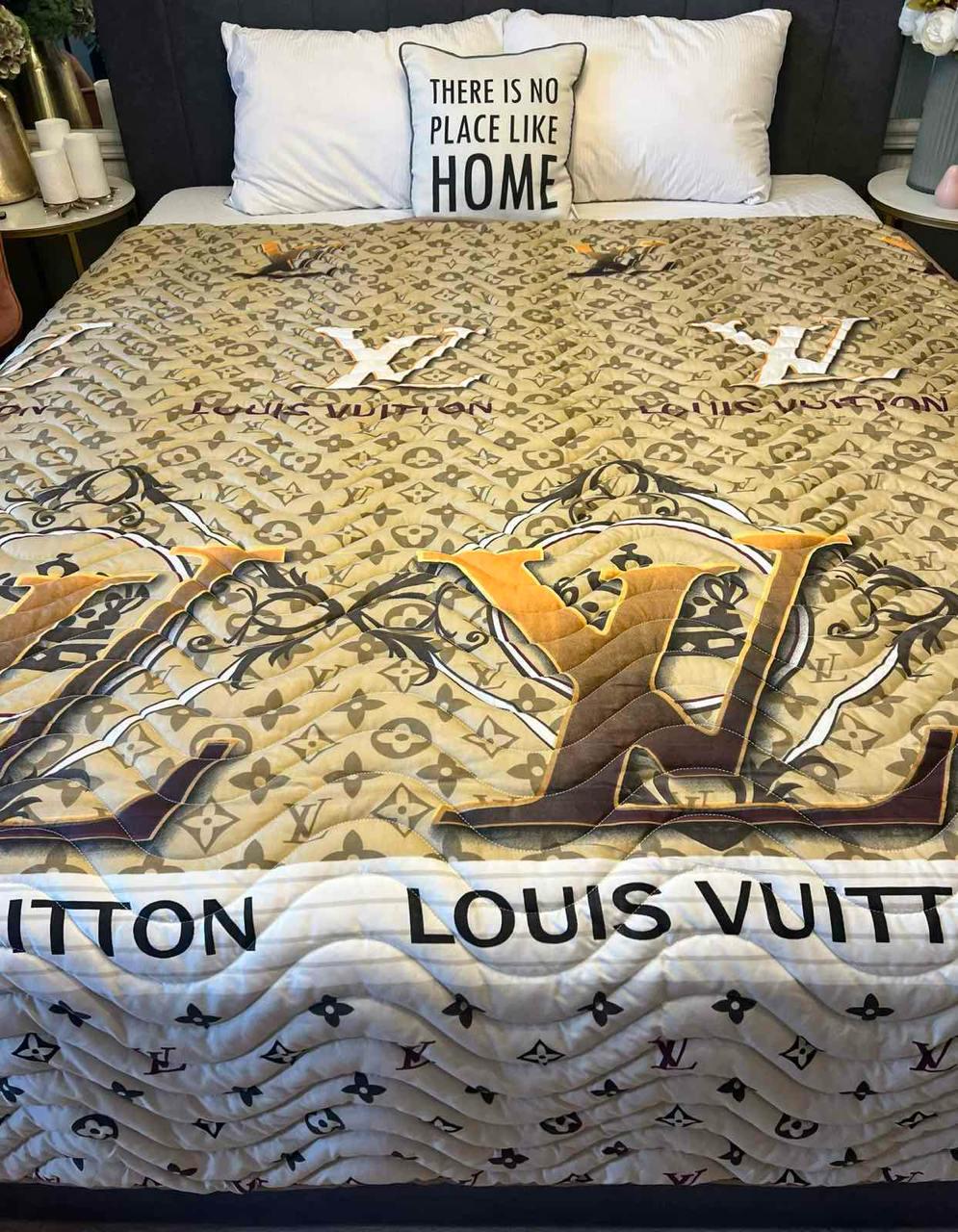 Одеяло летнее двухстороннее с рисунком полутораспальное 150x210 см Кофейный (27480540) - фото 2