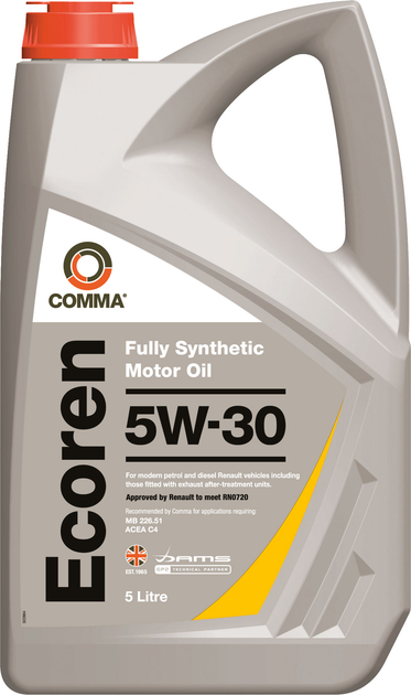 Моторне мастило COMMA ECOREN 5W-30 синтетичне 5 л (ECR5L)