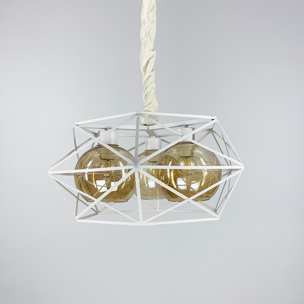 Люстра на 3 янтарных плафона (11870/3 WT_74)