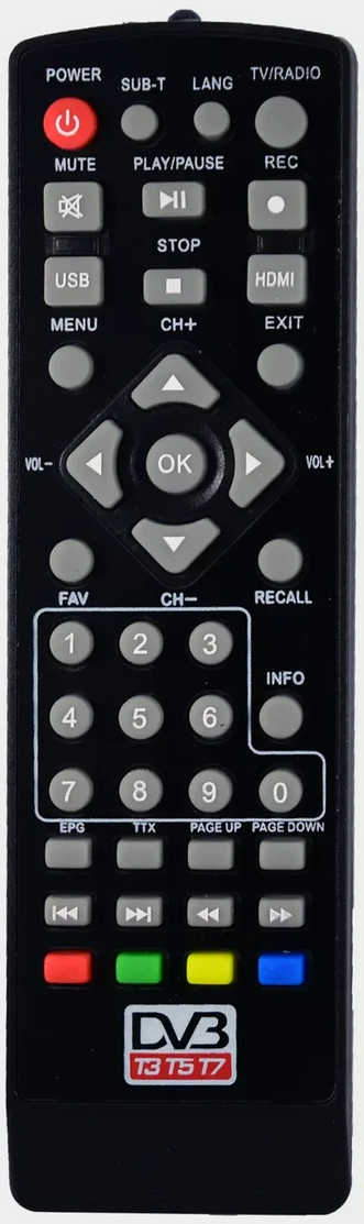 Пульт для DVB-T2 тюнера ОРБИТА DVBT9 (1932899401)