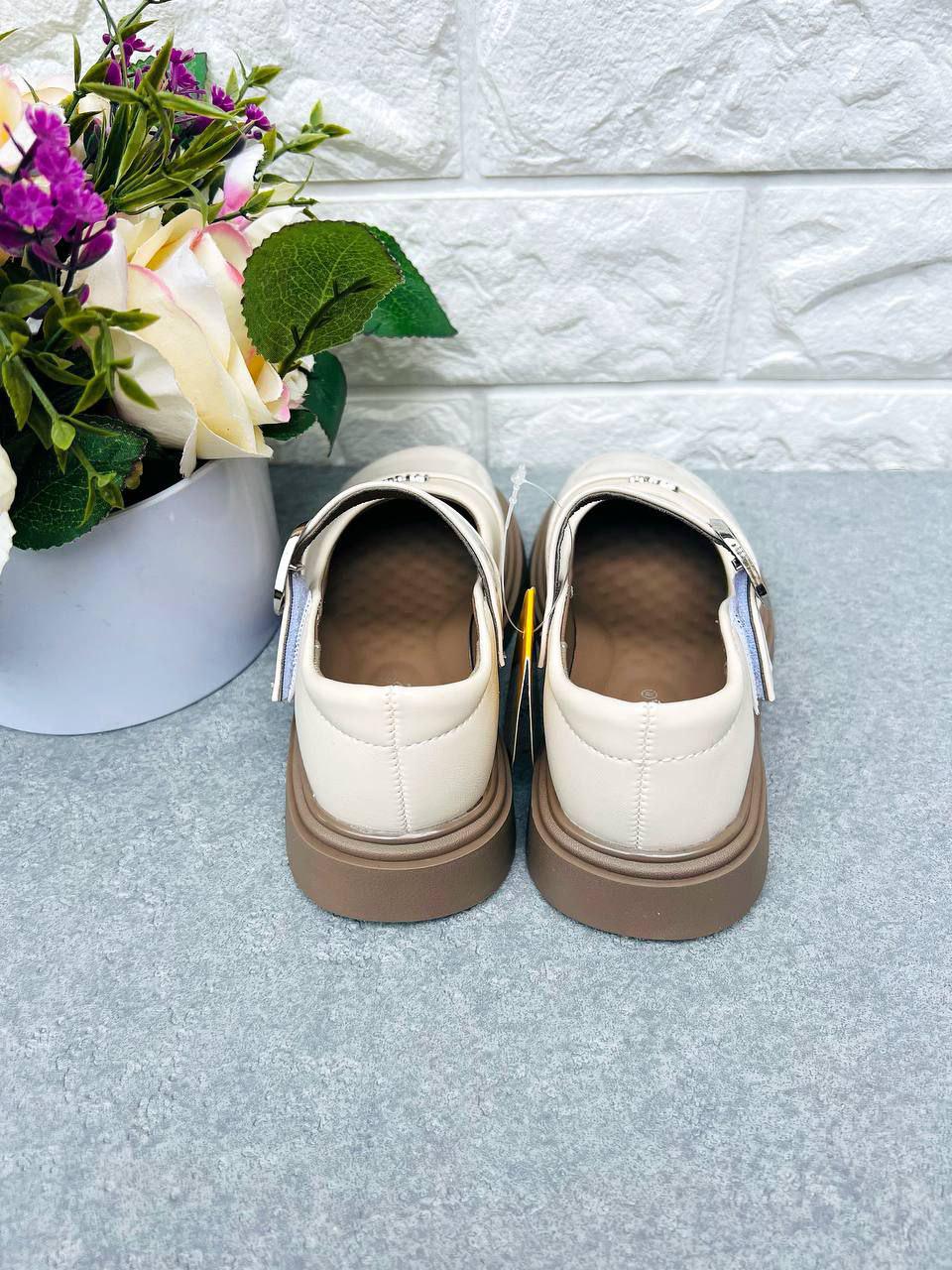 Туфлі класичні для дівчинки Clibee 1711 р. 29 18,8 см Бежевий (1711-5) - фото 3 Туфлі класичні для дівчинки Clibee 1711 р. 29 18,8 см Бежевий (1711-5) - фото 3