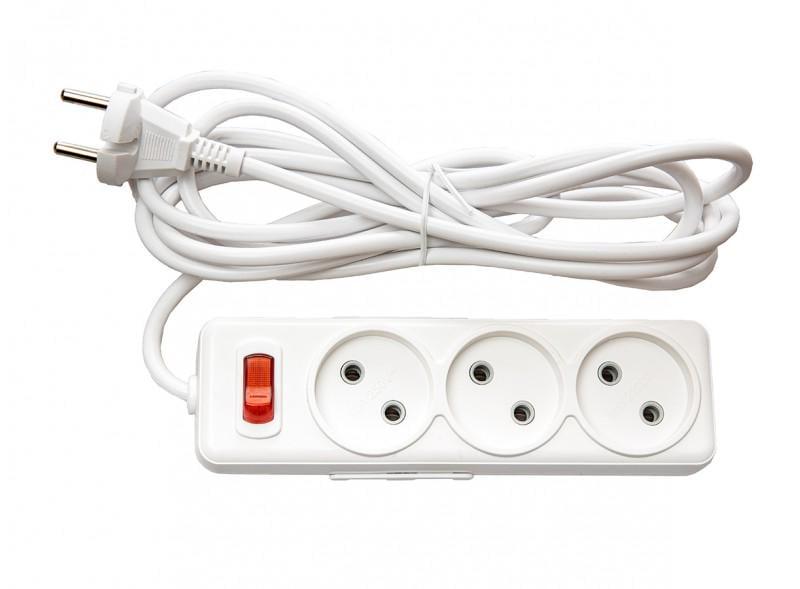 Подовжувач тримісний Luxel AURA з вимикачем 5 м (7425)