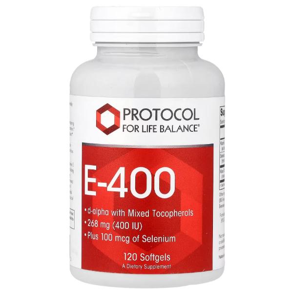 Витамин E Protocol for Life Balance Vitamin E-400 268 мг 120 мякоть. капс. (000026349) Витамин E Protocol for Life Balance Vitamin E-400 268 мг 120 мякоть. капс. (000026349)