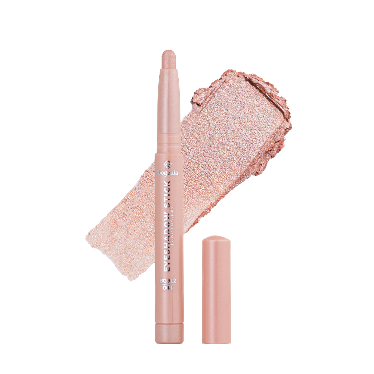 Тіні-олівець для повік перламутрові Bogenia Long Lasting Eyeshadow Stick BG912 004 Персиковий (13356223)