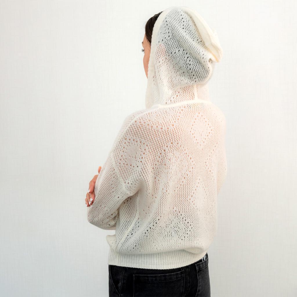 Светр жіночий з капюшоном Loro Piana S Білий (2797308627) - фото 3 Светр жіночий з капюшоном Loro Piana S Білий (2797308627) - фото 3