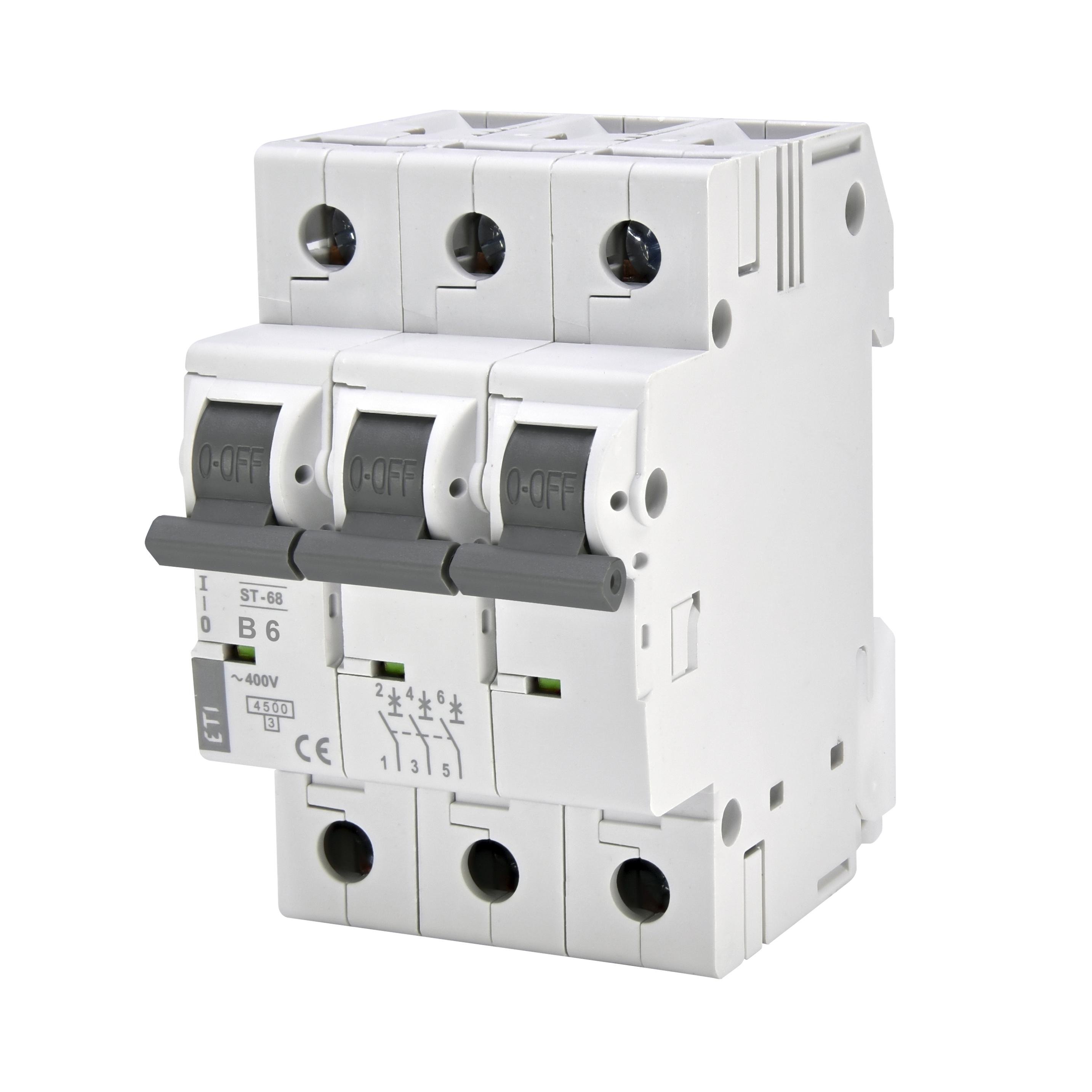 Автоматический выключатель ETI ST-68 3P 6A B 4,5 kA 2175312