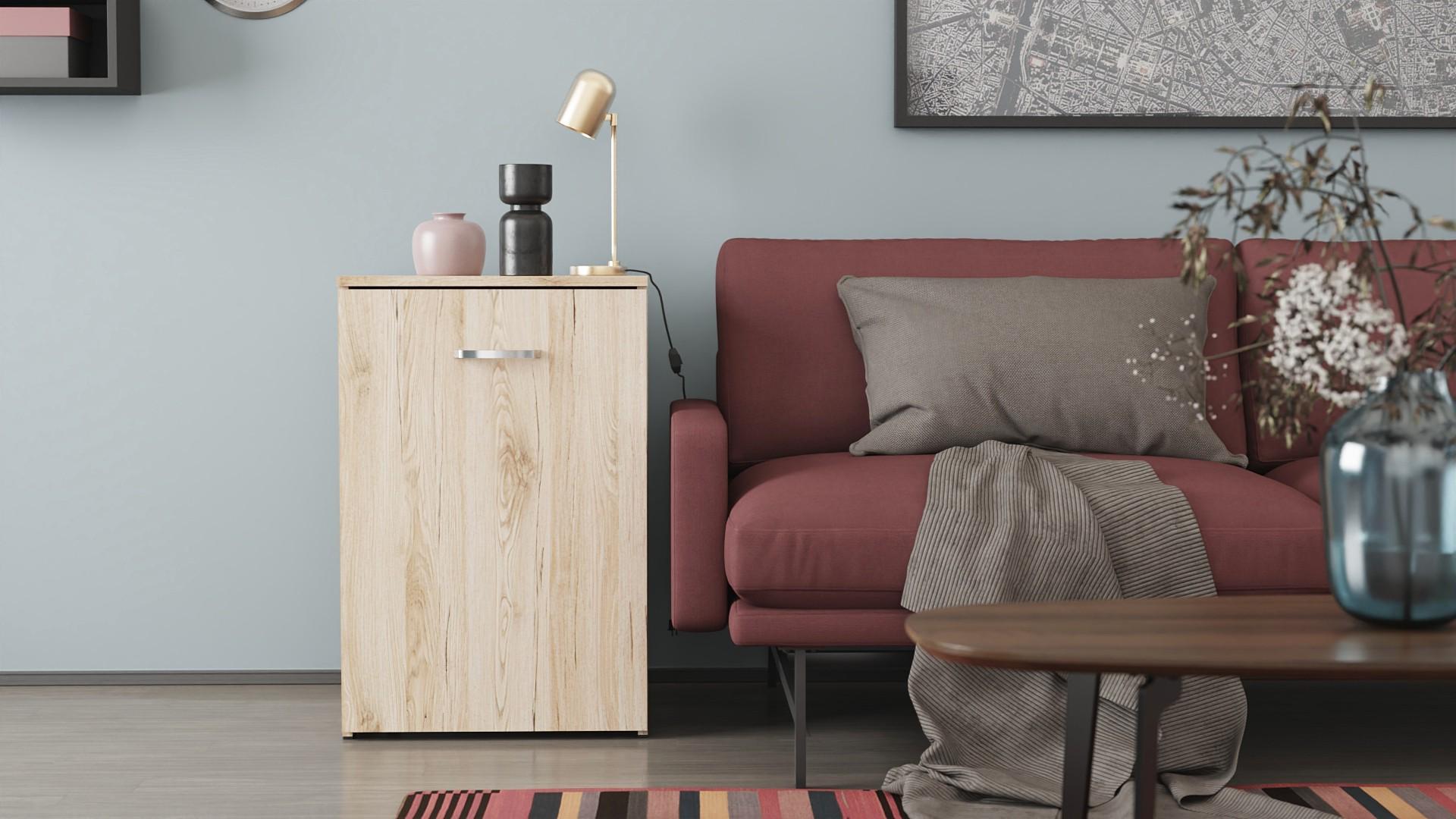 Стол-тумба трансформер Ferrum-decor Смарт 1/2 ДСП 16 мм 750x1450x600 мм Дуб Сонома (FRD-105077) - фото 7