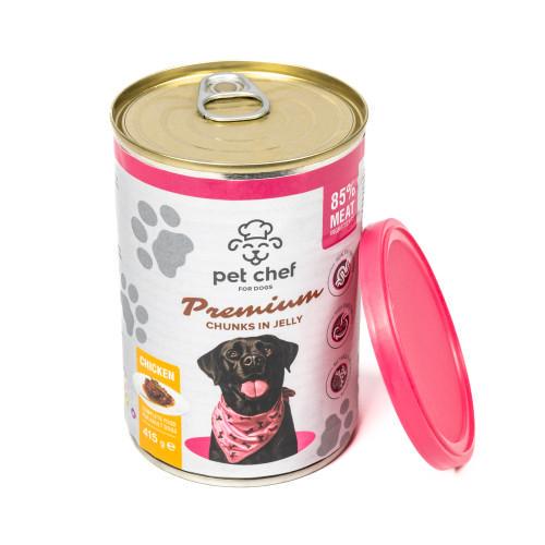 Корм влажный для взрослых собак Pet Chef с курицей 415 г - фото 3 Корм влажный для взрослых собак Pet Chef с курицей 415 г - фото 3