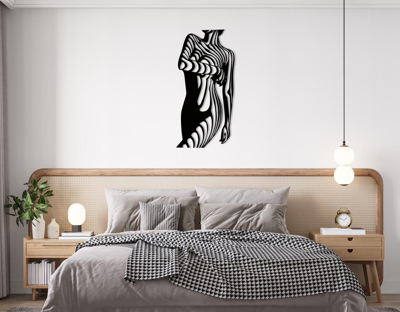 Декоративное панно на стену Upwood Decor Body of A Woman 70х35 см Black (1539382572)