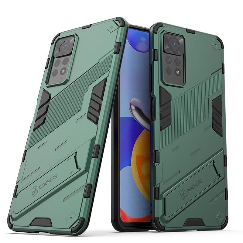 Защитный чехол BIBERCAS для Xiaomi Redmi Note 11 Pro (4G/5G) (с подставкой) Khaki (31157-17)