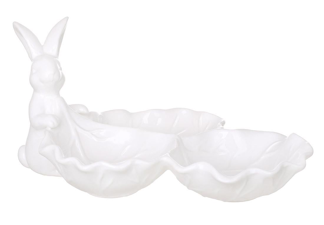 Менажница BonaDi Зайчик с капустой керамическая 30 см (733-783)