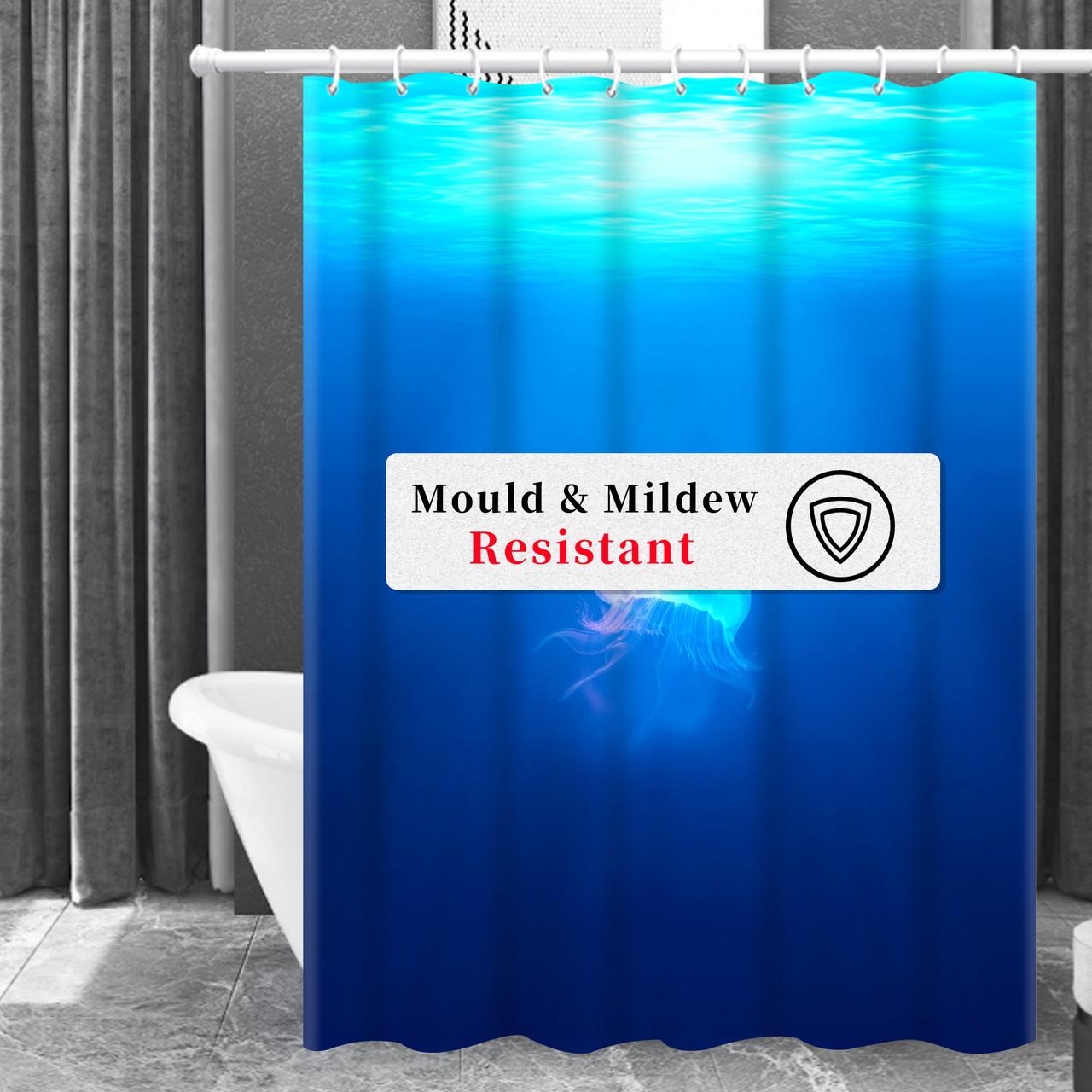 Шторка для ванной комнаты Bathlux водонепроницаемая с кольцами 180x180 см (1860120263) - фото 2 Шторка для ванной комнаты Bathlux водонепроницаемая с кольцами 180x180 см (1860120263) - фото 2