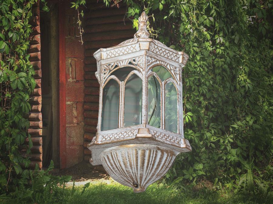 Садовий світильник настінний штучно зістарений з цоколем Е27 (DJ018-M-WB WH) - фото 2 Садовий світильник настінний штучно зістарений з цоколем Е27 (DJ018-M-WB WH) - фото 2