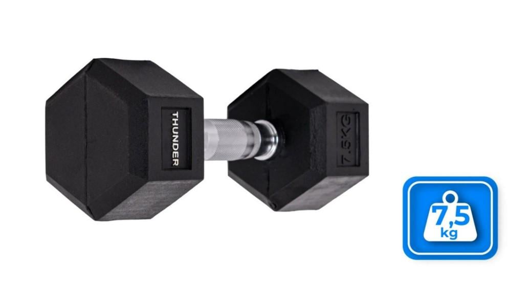 Гантель шестигранный Thunder 7,5 кг (HEXAGONAL-DUMBBELLS-7,5KG) - фото 5 Гантель шестигранный Thunder 7,5 кг (HEXAGONAL-DUMBBELLS-7,5KG) - фото 5