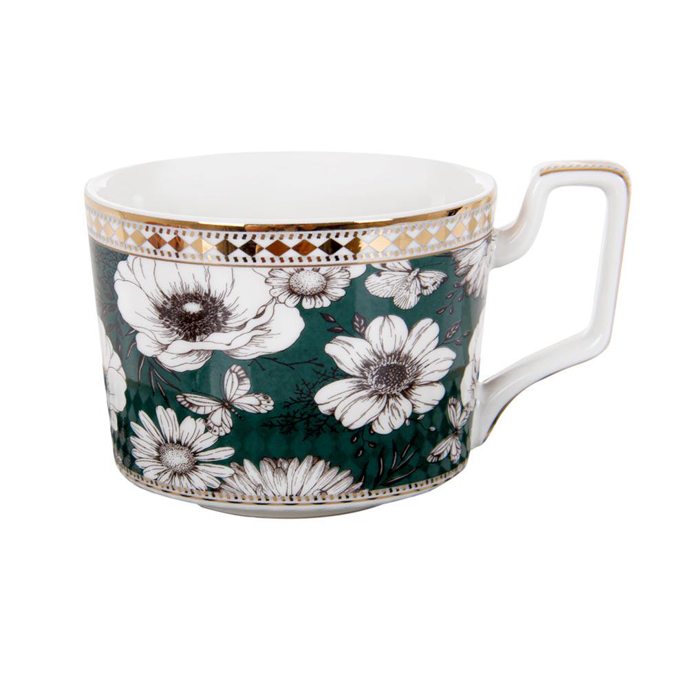 Чашка фарфоровая с блюдцем Lefard Цветы 250 мл (925-037) - фото 2 Чашка фарфоровая с блюдцем Lefard Цветы 250 мл (925-037) - фото 2