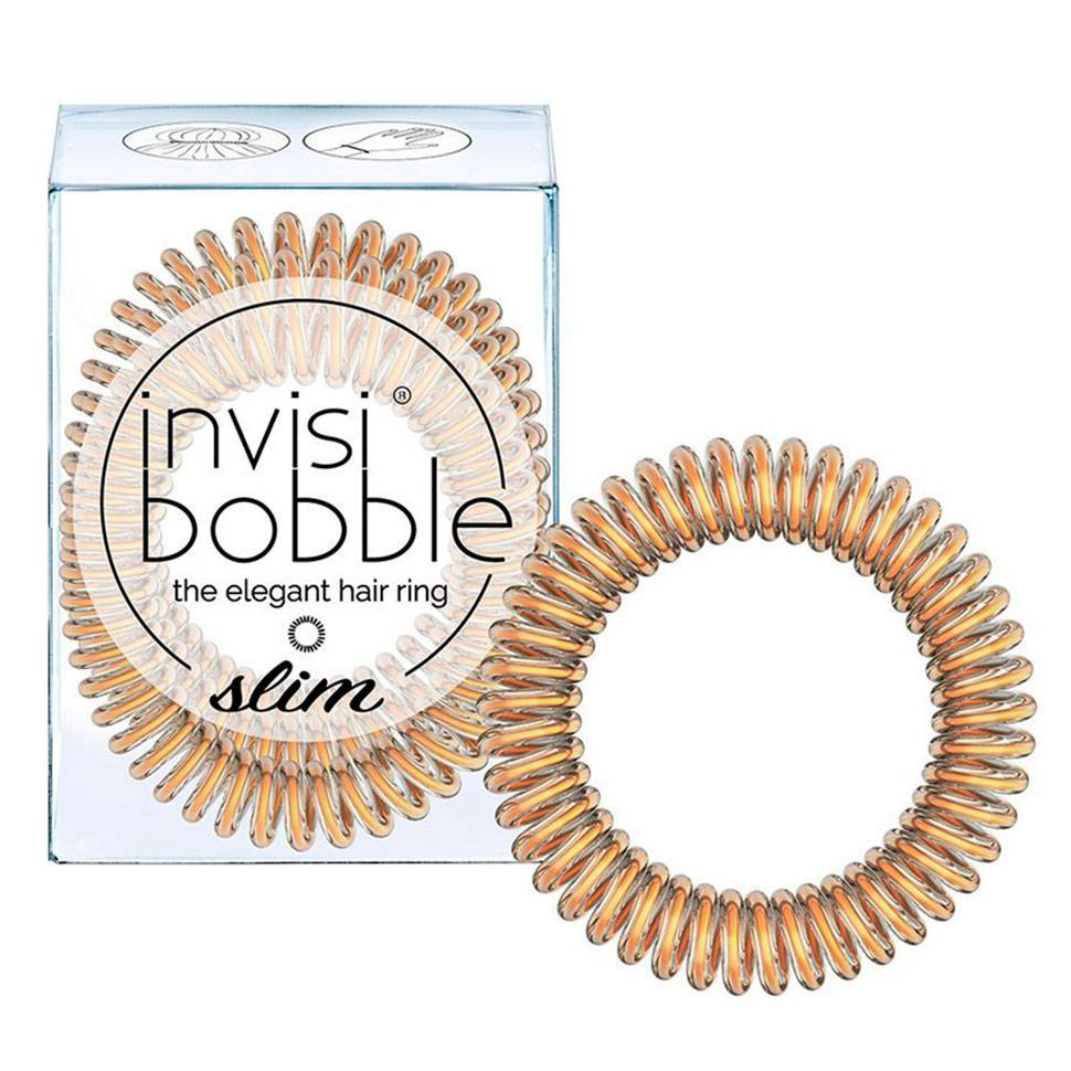 Резинка-браслет для волосся Invisibobble Slim Bronze Me Pretty 3 шт. (1459076803)