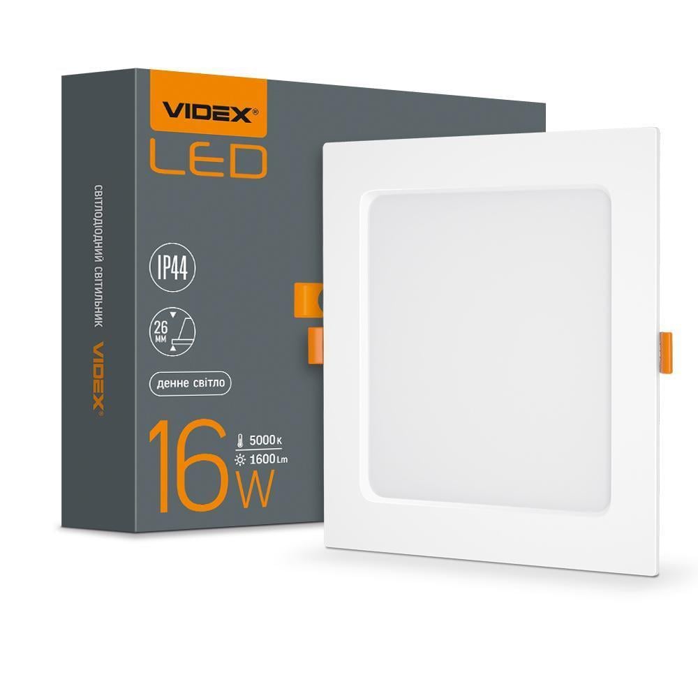 LED-світильник врізний Videx Back Квадрат 16W 5000K (27550141) LED-світильник врізний Videx Back Квадрат 16W 5000K (27550141)